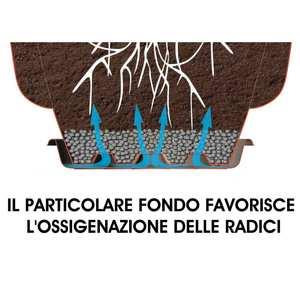 Fioriera Balcone PAFEN DRL500P - Vaso Rattan Con Sottovaso 50 Cm