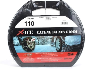 X ICE CATENE A ROMBO CON TRATTAMENTO ANTIRUGGINE DA 110GR OMOLOGATE
