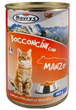 MAURY'S CAT BOCCONCINI CON MANZO 400 GR