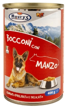 MAURY'S DOG BOCCONI CON MANZO 400GR