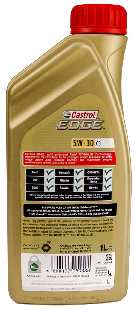 Il Numero 1 Del Risparmio-CASTROL EDGE FLUID TITANIUM 5W30 C3 OLIO PER ...