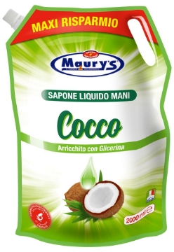 MAURY'S SAPONE LIQUIDO RICARICA COCCO 2 LT