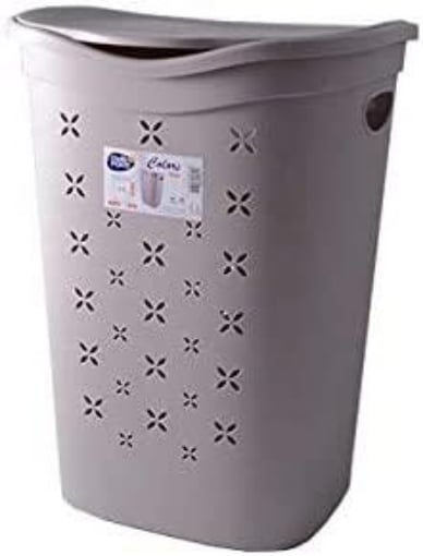 Portabiancheria Laundry Bin, 35 litri, coperchio plastica - Matt Steel