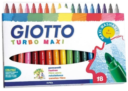 Pennarelli Carioca Joy. Confezione 18 colori assortiti