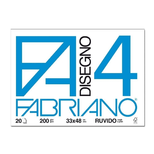 FABRIANO BLOCCO DISEGNO F4 33X48CM RUVIDO 20 FOGLI