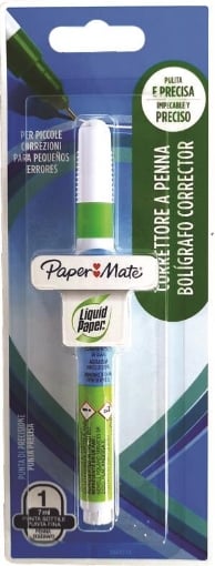Papermate Correttore a Penna - Bianchetto Liquido 7ml scolorina con la  pncia 3pz