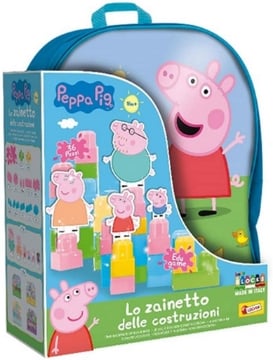 PEPPA PIG ZAINETTO CON COSTRUZIONI BABY BLOCKS 36 PZ
