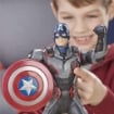 CAPTAIN AMERICA CON LANCIA SCUDO E EFFETTI SONORI DA 33 CM 