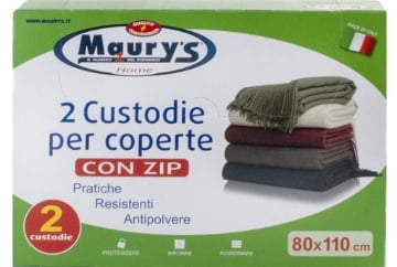 MAURY'S CUSTODIA PER COPERTE CON ZIP 2 PZ 80 X110 CM 