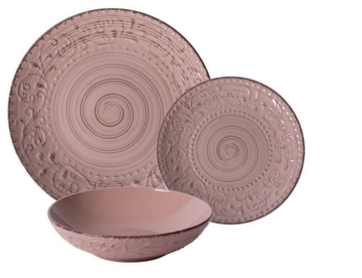 La Casa di Alice - Servizio piatti Cuore 18 pz rosa pastello PROMO-20%