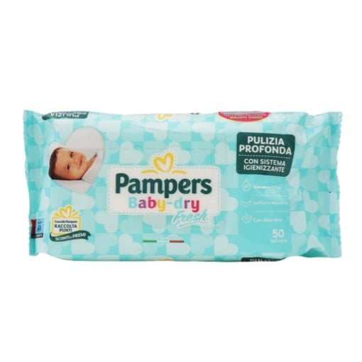 PAMPERS SALVIETTE UMIDIFICATE BAMBINI BABY FRESH 50PZ