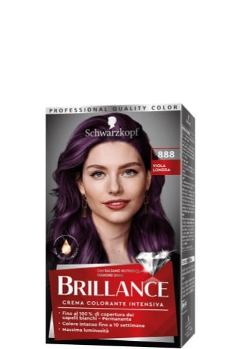 BRILLANCE TINTA PERMANENTE CREMA COLORANTE INTENSIVA 888 LONDRA VIOLA ROSSO