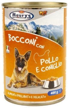 MAURY'S DOG BOCCONI CON POLLO E CONIGLIO 400GR