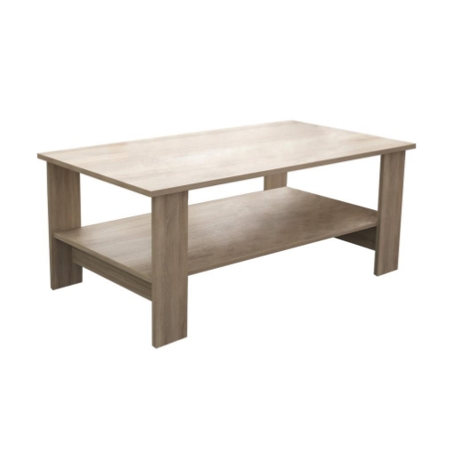 Tavolino Match Salvaspazio MAURY'S – 100 X 55 X 41 Cm, In Legno Truciolare Bianco, Con 3 Ripiani Aperti, Stabile E Facile Da Pulire