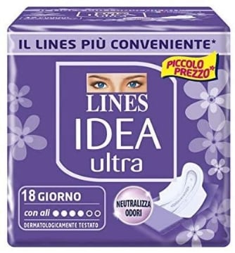 LINES IDEA ULTRA - GIORNO CON ALI 18 ASSORBENTI