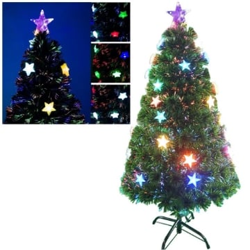 MAURY'S ALBERO DI NATALE A LED E FIBRE OTTICHE DA 90 CM