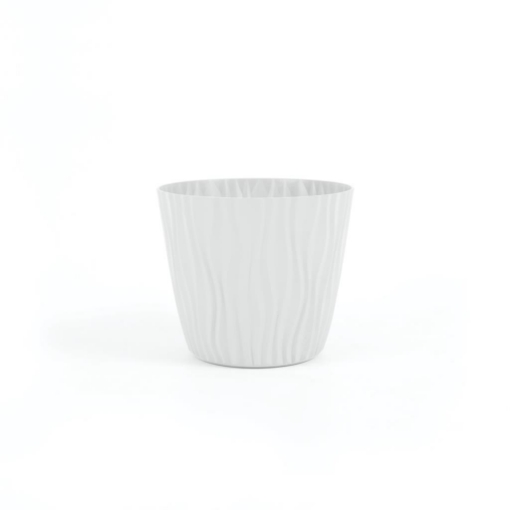 VASO SAHARA IN PLASTICA CON DIAMETRO DA 28 CM COLORE BIANCO