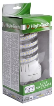 HIGH-TECH LAMPADA LED SPIRALE E27 30W LUCE NATURALE 4000K 2650 LUMEN