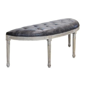 PANCA MARGI IN IN ECOPELLE VINTAGE DI COLORE TAUPE