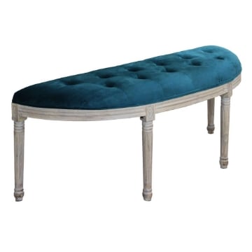 PANCA MARGI IN IN VELLUTO VINTAGE DI COLORE BLU