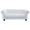 DIVANO A 2 POSTI CHESTERFIELD IN ECOPELLE COLORE BIANCO