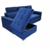 DIVANO LETTO DERRICK CON POGGIATESTA IN COLORE BLU