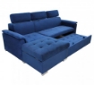 DIVANO LETTO DERRICK CON POGGIATESTA IN COLORE BLU