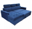 DIVANO LETTO DERRICK CON POGGIATESTA IN COLORE BLU