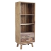 LIBRERIA JUSTIN IN LEGNO DI PINO RICICLATO 2 CASSETTI,3 RIPIANI 60 X 40 X 160 CM