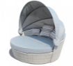 DIVANETTO CONCHIGLIONE BRASILE CON STRUTTURA IN ALLUMINIO E CUSCINI