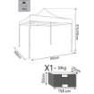 GAZEBO PANTHEON CON STRUTTURA IN ALLUMINIO 3 X 4,5 MT