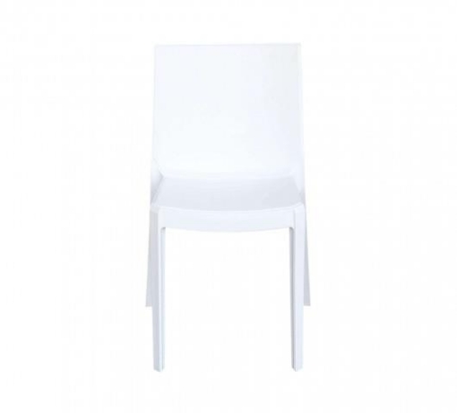 SEDIA PERLA IN COLORE BIANCO 55 X 47 X H82 CM