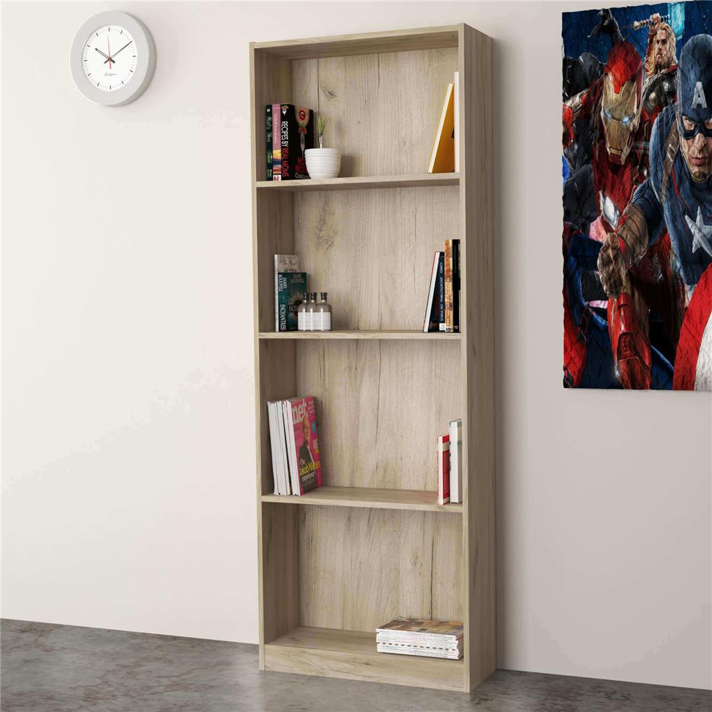 Libreria Europa 5 Ripiani - Colore Olmo, 57x25x186 Cm, Da Montare - Foto 14