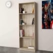 LIBRERIA LINE CON 4 RIPIANI IN DESIGN MODERNO OLMO