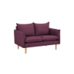 DIVANO A 2 POSTI FLORIN CON GAMBE IN LEGNO DI COLORE VIOLA VINACCIA