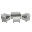 SALOTTO NEBRASKA A 2 POSTI IN WICKER BIANCO