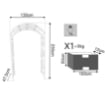 ARCO ANDERSON BIANCO ANTICO IN ACCIAIO VERNICIATO A POLVERE 135 X 47,5 X H230 C