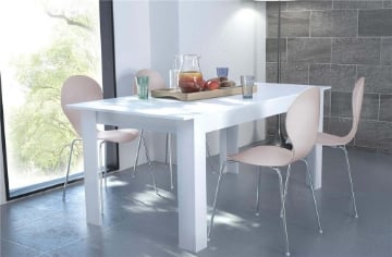 TAVOLO GEMMA ALLUNGABILE 160/200 X 90 X H75 CM  BIANCO