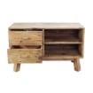 MOBILE ELSDON IN LEGNO DI PINO RICICLATO CON 2 CASSETTI 90 X 40 X H55 CM