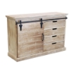MOBILE COLUM IN LEGNO NATURALE CON ANTA E 4 CASSETTI 124 X 43 X H81,5 CM