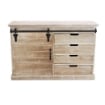 MOBILE COLUM IN LEGNO NATURALE CON ANTA E 4 CASSETTI 124 X 43 X H81,5 CM