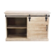 MOBILE COLUM IN LEGNO NATURALE CON ANTA E 4 CASSETTI 124 X 43 X H81,5 CM