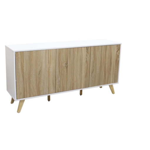 MOBILE ELTON BIANCO E NATURALE CON 3 ANTE 150 X 39,5 X H75 CM