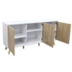 MOBILE ELTON BIANCO E NATURALE CON 3 ANTE 150 X 39,5 X H75 CM