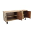 MOBILE BARRET IN LEGNO NATURALE CON GAMBE IN METALLO 200 X 45 X H83 CM