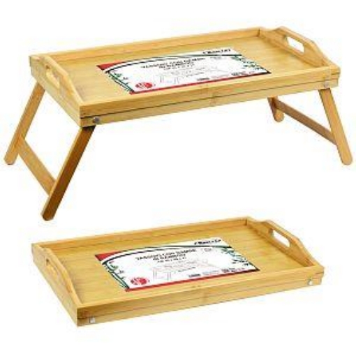 Vassoio In Legno Per Colazione A Letto – Vassoio Da Servizio Con Gambe – 47x35 Cm