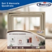 MAURY'S SET 3 MENSOLE QUADRATE IN LEGNO COLORE MARRONE