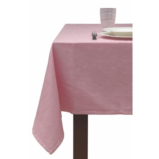 Tovaglia in Cotone Tinta Unita Rosa 140x180cm - Atelier — La Casa