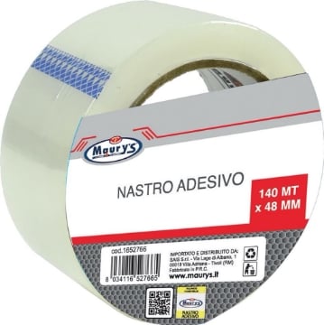 MAURY'S NASTRO ADESIVO SUPER CLEAR 140 MT SPESSORE 48 MM