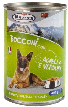 MAURY'S DOG 400 GR BOCCONI CON AGNELLO E VERDURE